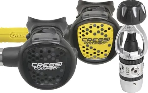 Cressi AC2 / Compact + Octopus Compact Complete Regulator Set, Black/Yellow, INT