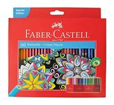 Faber Castell Premium 60 Colored Pencils, adult coloring pencils, professional colored pencils, drawing supplies, school supplies colored pencils - 60 colors set