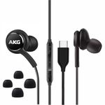 2024 New Stereo in-Ear Headphones for Samsung Galaxy S24 Ultra S23 Ultra S22 Ultra S21 Ultra S20 Ultra,Note 10+ - Designed by AKG - with Microphone and Volume Remote Control Type-C Connector - Black