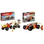 LEGO 71789 NINJAGO Kai and Ras's Car and Bike Battle Set, Ninja Racing Toy & 71780 NINJAGO Kai’s Ninja Race Car EVO 2in1 Racing Car Toy to Off-Road Vehicle