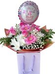 It's a Girl Bouquet Price Include Balloon Fresh Flowers Delivered - Next Day Prime UK Delivery - Great Value - Special Flowers