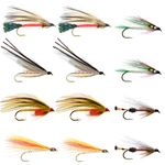 The Fly Fishing Place Classic Streamers Fly Fishing Flies Collection - Assortment of 12 Trout Wet Fly Streamer Flies - Hook Size 4