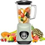 Jug Blender, Cosicosy Juice Blender with 1L BPA Free Jar, 500W Electric Blender Smoothie Maker with 2 Speed and Pulse Ice Crushing Mixer, 4 Sharp Stainless Steel Professional Kitchen Blender, Green