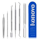 Ingrown Toenail Tool,Ingrown Toenail File and Lifter Double Sided,Nail Fungus Treatment for Toenail,Sterilizable Stainless Steel Material,Pedicure Tools Professional Kit 6PCS