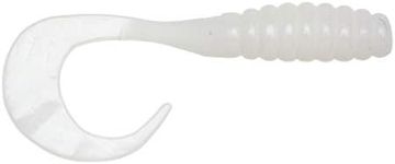 Yum Lures YRTG327 Ribbontail Grub Fishing Bait, White, 3"