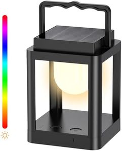 Camping Lantern, Collasis Rechargeable Lantern with 3 Brightness and 10 RGB Lighting Colors, Two Charging Modes, IP65 Water Resistant, Touch Control Outdoor Lamp for Hiking,Fishing,Party,Walking,Beach