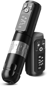 Ambition Soldier Rotary Battery Pen with Extra Battery Tattoo Cartridge Machine 2400mAh Wireless Power Japan Coreless Motor Digital LED Display Tattoo Equipment Supply for Professional Tattoo Artists