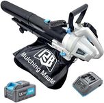40V 3-in-1 Cordless Leaf Blower/Vacuum/Mulcher, 30:1 Mulching Ratio (4Ah Battery and Charger Included)