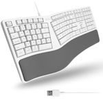 Macally Wired Ergonomic Keyboard for Mac - Comfortable Split Keyboard Mac, Compatible Apple Keyboard with Numeric Keypad - Ergo Keyboard for Mac MacBook Pro/Air iMac