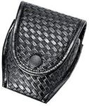 Uncle Mike's Mirage Basketweave Duty Single Snap Close Cuff Case, Black