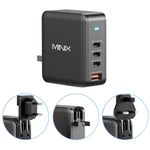 MINIX 165W USB C Charger,GaN II Charger PD3.1 Max 140W,Turbo 4-Port Wall Charger, Fast Charging Station, Compatible with MacBook Pro/iPad Air/iPhone15 14 13Pro Max/Galaxy S24 Ultra and More