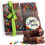 Get Well Soon Gift Basket Chocolate Brownies Box For Kids and Adults After Surgery Care Package Feel Better Sick Prime Delivery | Nut Free