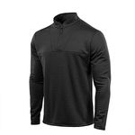 Delta Level 2 Men's Thermal Underwear Fleece Lined Compression Shirt, black, L