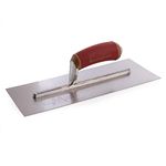 Marshalltown MPB13SSD 13-inch Pre-Worn Stainless Steel Plasterers Trowel, Silver,red,Brown