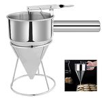 YWSHF 1200ml Pancake Batter Dispenser,Stainless Steel Funnel Dispenser with Stand Baking Tool for Cake Pancakes Cupcakes Muffins Crepes Waffles Takoyaki Baking Or Any Baked Goods