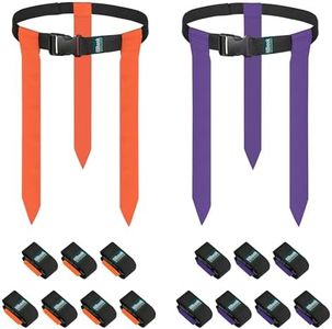 Hilhook Flag Football Belts, 14 Player Flag Football Set with 42 Flags for Kids Youth and Adults Training Equipment