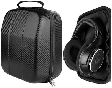 Geekria Shield Case for Large-Sized Over-Ear Headphones, Replacement Protective Hard Shell Travel Carrying Bag with Cable Storage, Compatible with Sennheiser HD 599, HD 660S 2, AKG K167 (Black)