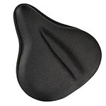 FUCNEN Exercise Bike Seat Cushion 27 x 25Cm Bike Seat Cover Padded Spinning Gel Seat Cover for Wide Bike Bicycle Saddle Soft Comfortable for Women Spin Bike Seat For Indoor Cycling