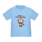 CafePress Nanas Little Monkey T Shirt Cute Toddler T-Shirt, 100% Cotton Baby Blue