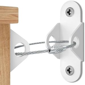 Booda Brand Furniture Anchors for Baby Proofing, Anti Tip Furniture Wall Anchors, Metal Earthquake Straps Secure 400 LBs Drawer, Cabinet to Wall, Dresser Wall Safety Anchor for Child Safety (10 Pack)