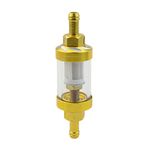 GOOFIT Universal Metal Gold CNC Fuel Filter Replacement for Motorcycle Scooter Dirt Bike (yellow)