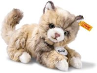 Steiff Cuddly Toy Cat Lucy Cute Stuffed Toy with Name, Boys, Girls & Babies from 0 Months, Plush Toy, 18 cm Small, 099663