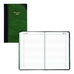 Brownline® 2025 Traditional Daily Planner, Appointment Book, 12 Months, January to December, Sewn Binding, 13.375" x 8", Marble, Green, English (C530B-25)