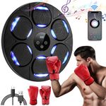 Geegear Music Boxing Machine, Smart Boxing Machine Wall Mounted with Boxing Gloves USB Charging Punching Machine Game Training Equipment Pad Devices Bluetooth Connection for Kids/Adults