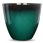 Gr8 Garden Large Round Glazed Effect Egg Cup Planter Patio Flower Plant Pot Tub[Green]