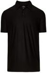 True Classic Active Polo Shirts for Men, Premium Fitted Golf Shirts for Men. Mens Polo Shirts Short Sleeve. Black