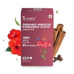 Teabox ORGANIC Hibiscus Cinnamon Clove Green Tea 100 grams Loose Tea | Immune System Booster and Weight Management | Natural Hibiscus, Cinnamon & Clove