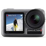 DJI Osmo Action - Digital Camera with 11 m Dual Screen, Water Resistant, 4K HDR-Video 12MP 145 Degree Angle Camera, Durable Lens Filter Cap, Abrasion and Dust-Resistant, Anti-Oil/Water Coating - Black