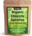 Organic Chlorella Spirulina Powder 225g -75 Servings- With Chlorella/Spirulina Growth Factor -No Other Ingredients Added– 100% USDA Certified Organic – Product of Taiwan – Cleanest Product Available