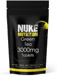 Nuke Nutrition Green Tea Extract - 120 Tablets - High Strength Green Tea Extract - Easy Swallow Green Tea Supplement Pills for Detox - Green Tea Herbal Supplements High in Antioxidants & Polyphenols