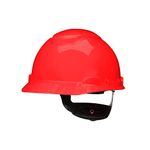 3M Hard Hat SecureFit H-705SFR-UV, Red, Non-Vented Cap Style Safety Helmet with Uvicator Sensor, 4-Point Pressure Diffusion Ratchet Suspension, ANSI Z87.1