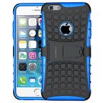 ALDHOFA iPone 6 Case, iPhone 6s Case, Hybrid TPU Protective Phone Case,Dual Layer Cover with Kickstand for iPhone 6 / 6s - Blue