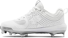 Under Armour Women's UA Glyde ST Softball Cleats 12 White, White, 12