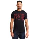 Marvel Men's Thor Text T-Shirt, Black (Black Blk), L