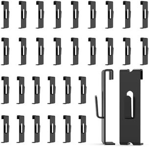 HUHOLE Black Gridwall Notch Hooks 32PC - Grid Wall Accessory for Organizing, Display & Storage with Durable Grid Wall Hooks, Versatile GridWall Hook for Photo Frame Painting Arts