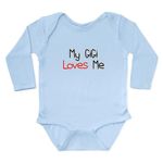 CafePress - My Gigi Loves Me - Cute Long Sleeve Infant Bodysuit Baby Romper Sky Blue