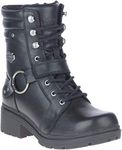 Harley-Davidson Women's Tegan 6" Harness Motorcycle Boot, Black, 10