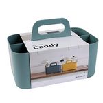 BLUE GINKGO Multipurpose Caddy Organizer - Stackable Plastic Caddy with Handle | Desk, Makeup, Dorm Caddy, Classroom Art Organizers and Storage Tote (Rectangle) - Green