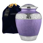 Trupoint Memorials Silver Linings Lavender Adult Large Urn for Human Ashes