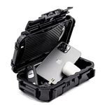 Seahorse 56 Portable Waterproof Dry Box Hard Protective Micro Case - Mil Spec/USA Made / IP67 Waterproof/Lockable/Airtight/Smell Proof - for Hand Tools, Knives, Hobby Tools, Ammo Boxes, Black