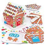 Baker Ross AR698 Gingerbread Foam House Kits (Pack of 2) for Kids Christmas Crafts and Decorations, Assorted