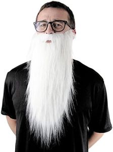 Barbe Blanche Longue Adulte - Blanc - Taille Unique