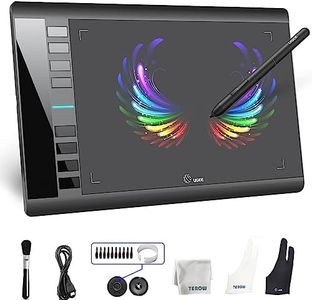 Graphics Drawing Tablets, UGEE M708 10 x 6 inch Large Active Area Drawing Tablet with 8 Hot Keys 8192 Levels Pen Graphic Tablets for Computer Digital Art Creation Sketch for Windows Mac os and Linux