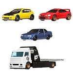 Hot Wheels Premium Collect Display Sets with 3 1:64 Scale Die-Cast Cars & 1 Team Transport Vehicle, Collectors’ Favorites, 2 Sets in the Assortment for Collectors of All Ages