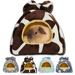 GINIDEAR Guinea Pig Bed, Guinea Pig Hideout House Accessories Warm Bed for Small Animals Hamsters Chinchillas Dwarf Bunnies Hedgehogs. S, Deer Print.