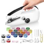 Portable Mini Sewing Machine for Beginners, Portable Handheld Sewing Machine with Dual Speed & Power Modes - Quick Stitch for Home Travel DIY Repairs, Easy to use(Black)